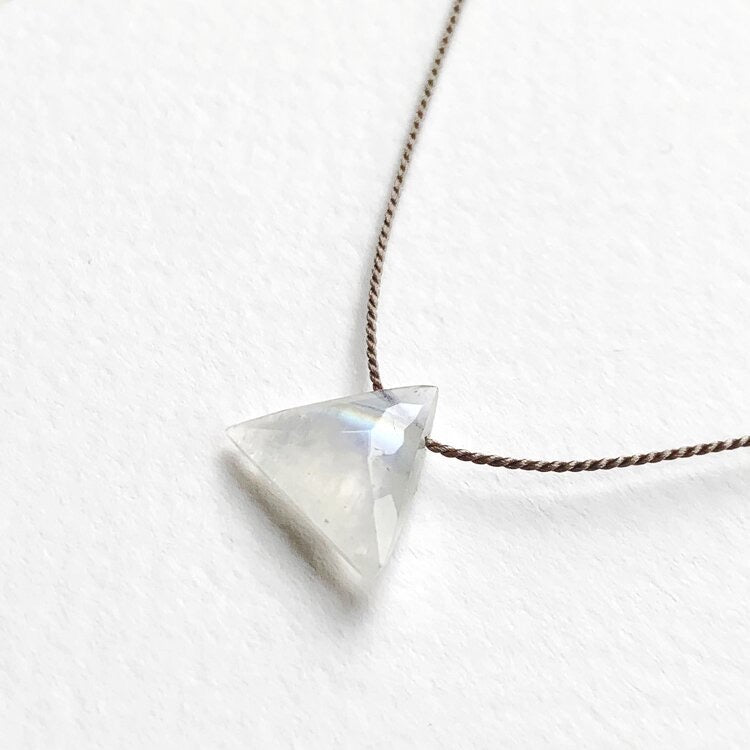 Dainty Silk Necklace | Moonstone